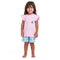 Girls summer pajama set Pineapple t-shirt + Baby blue shorts